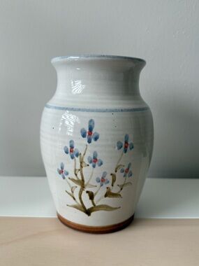 Glenshee Pottery Scotland Hand Thrown Stoneware Vase - Blue/Grey